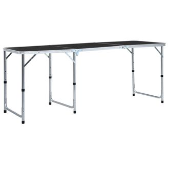 vidaXL Mesa De Camping Plegable De Aluminio Gris 180x60 Cm Vidaxl