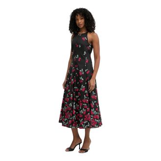 Twinset Uitlopende Katoenen Jurk tot Halverwege de Kuit - Dames - Casual kleedjes - Veelkleurig - XS - Katoen - Kleedjes