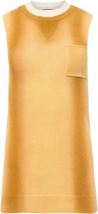 J.W.Anderson knitted mini dress - Yellow