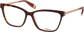 Furla Womens Vfu631 Cat Eye Eyeglasses In Tortoise Rose Gold