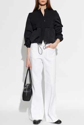 Emporio Armani Jacket Made Of Combined Materials, Womens, Black