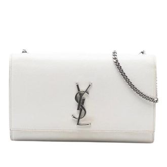 Saint Laurent Pre-owned Cross Body Bags, female, White, Size: ONE SIZE Pre-owned The Kate Crossbody Bag
