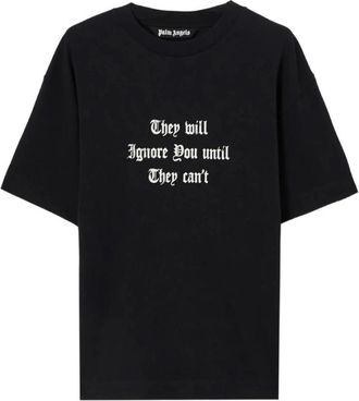 Palm Angels T-shirt - Heren - T-shirts - Zwart - L - Katoen - Tops