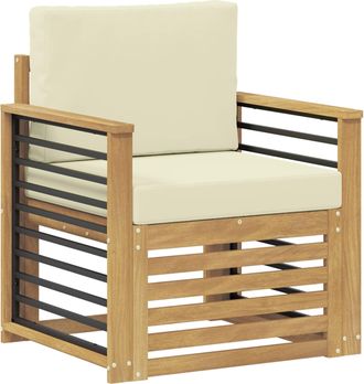 vidaXL Conjunto De Sof&aacute;s De Exterior Poli&eacute;ster Blanco Vidaxl