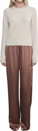 Enza Costa Silk Satin Pantlet In Nutmeg