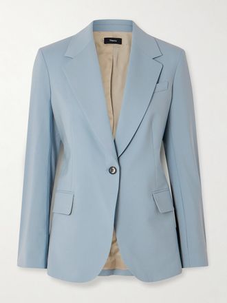 Theory Blazer In Misto Lana Lynnia - Blu