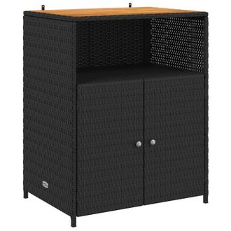 vidaXL Armario Negro 70 X 50 X 87 Cm Poli&eacute;ster Y Ratten Roly Vidaxl