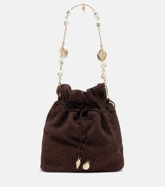 Os&eacute;ree Os&eacute;ree Lumi&egrave;re Small embellished bucket bag