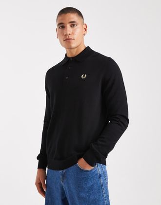 Fred Perry Maglione stile polo nero
