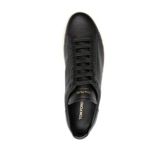 Tom Ford Pebbled Calf Leather Sneaker - Black