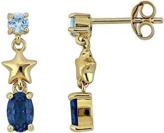 Rina Limor Gold-Plated Silver 1.13 Ct. Tw. Lab-Grown Gemstone Earrings