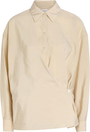 Christophe Lemaire Twisted Brushed Silk-blend Wrap Shirt - Beige - 38 (UK10 / S)
