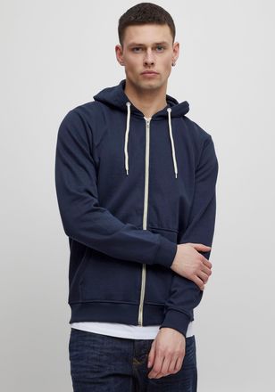 Blend Kapuzensweatjacke BLEND BHNOAH, Herren, Gr. XXL, blau, Sweatware, Obermaterial: 60% Baumwolle, 40% Polyester, kontrastfarbene Details, unifarben, slim