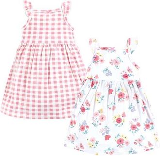 Hudson Baby 2Pk Sleeveless Dress in Butterfly Floral at Nordstrom, Size 18-24M