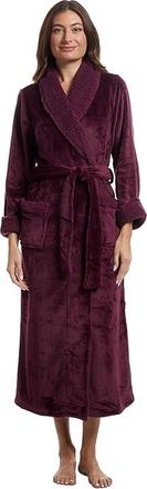 Natori Plush Sherpa Robe 52 Womens Robe Dark Red : L (Womens 14-16), Polyester