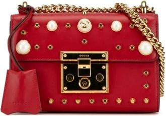 Gucci Pre-owned Cross Body Bags, female, Red, Size: ONE SIZE Pre-owned Leather gucci-bags