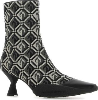 Marine Serre Womens Moon Diamant Boot Black Cotton Polyester