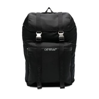 Off-white Tassen, Heren, Zwart, ONE Size, Leer, Outdoor Flap Rugzak