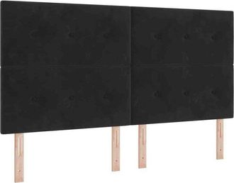 vidaXL Cama Tipo Box Spring Con Colch&oacute;n Negro 180 X 200 Cm Terciopelo Vidaxl