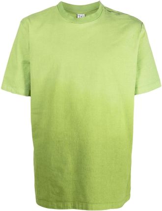 Winnie New York ombré-effect cotton-blend T-shirt - men - Linen/Flax/Spandex/Elastane/Cotton - L - Green