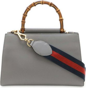 Gucci Grey Others Bamboo Handbag 2Way (Authentic Pre-Loved)