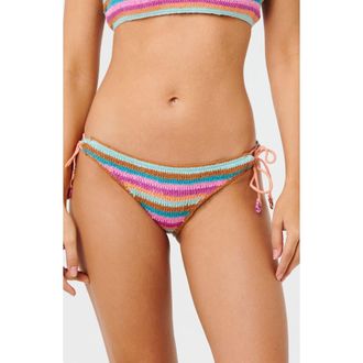 Rip Curl Sunset Surf Crochet Overlay Bikini Bottoms in Fuchsia at Nordstrom, Size Xx-Small