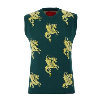 La DoubleJ Gryphos Gilet - Dames - Ronde hals truien - Groen - M - Truien & Vesten