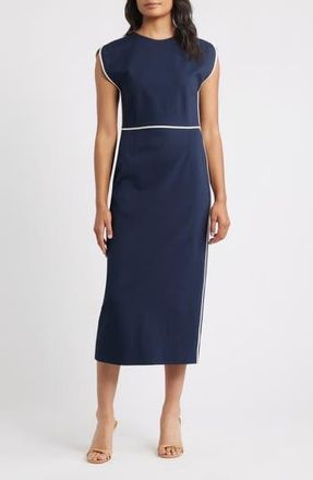 BOSS Detira Cap Sleeve Sheath Dress in Dk Bu at Nordstrom Rack, Size 18 (Similar To 14W)
