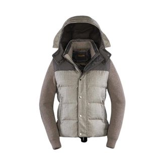 Moorer Donsjack - Heren - Gewatteerde jassen - Beige - L - Wol - Jassen