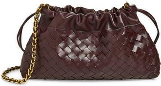 Bottega Veneta Dustbag Intrecciato Leather Shoulder Bag in 2264 Dark Barolo-M Brass at Nordstrom