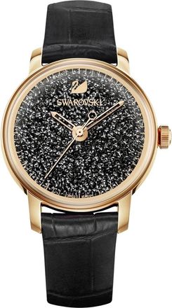 Swarovski Crystalline Hours - Dames - Horloges - Zwart - ONE Size - Leer - Accessoires
