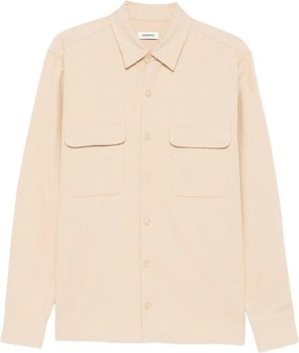 Sandro Camicia in cotone con tasche - Toni neutri