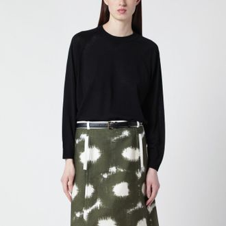 Roberto Collina Black wool crewneck sweater