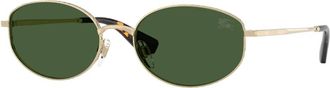 Burberry Ovale Zonnebril - Dames - Zonnebrillen - Geel - 55 MM - Accessoires