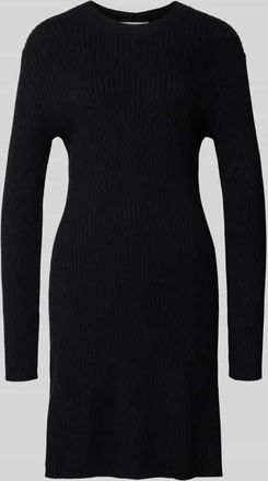 Tom Tailor Denim Figurbetontes Strickkleid aus Viskose-Mix in Black, Gr&ouml;&szlig;e XL