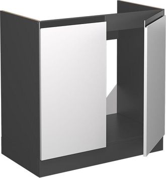 Vicco Mobile lavello cucina R-Line, Bianco, 80 cm Forma a j, senza piano di lavoro Vicco