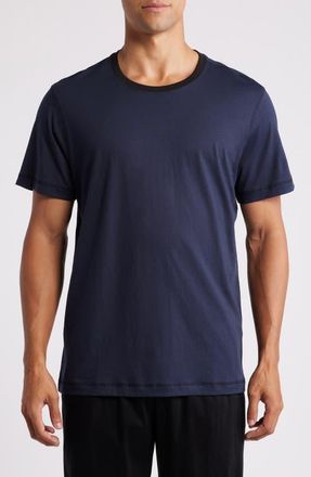 Daniel Buchler Peruvian Pima Cotton Crewneck T-Shirt in Midnight at Nordstrom, Size Xx-Large