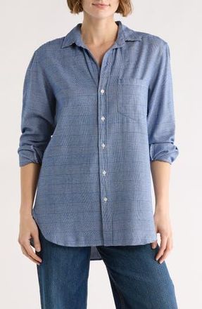 Frank & Eileen Relaxed Fit Cotton Button-Up Shirt in Blue Grey Plaid at Nordstrom Rack, Size Xx-Small