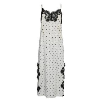 Co'Couture Polka Dot Midi Jurk - Dames - Casual kleedjes - Wit - XS - Rayon - Kleedjes