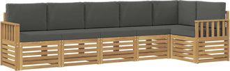 vidaXL Conjunto De Sof&aacute;s De Exterior 6 Uds. Blanco Y Antracita Vidaxl