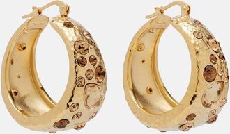 Oscar De La Renta Crystal-embellished hoop earrings