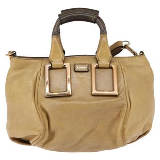 Chlo&eacute; Ethel Leather Beige Leather Handbag (Pre-Owned)