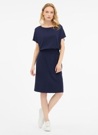 Ragwear Sommerkleid RAGWEAR ASTAH, Damen, Gr. XXL (44), N-Gr, schwarz (midnight), Jersey, Obermaterial: 80% Viskose, 20% Polyester, unifarben, knielang, Rundh