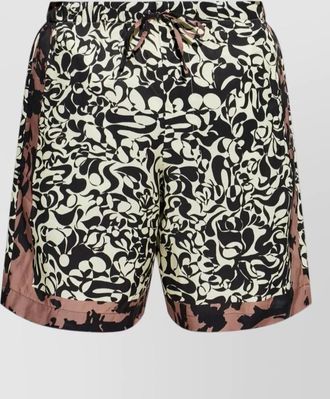 Dries Van Noten knee length printed swim shorts stripes