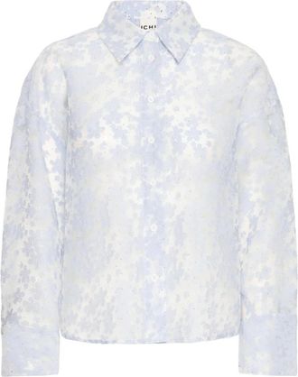 Ichi Ichi, Overhemden, Dames, Blauw, L, Blauwe Zen Stijlvolle SH Schoenen