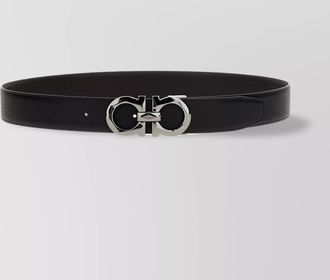 Ferragamo reversible belt with adjustable fit and textured finish