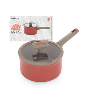 KASANOVA Casseruola 18 cm antiaderente ceramico Koral con coperchio