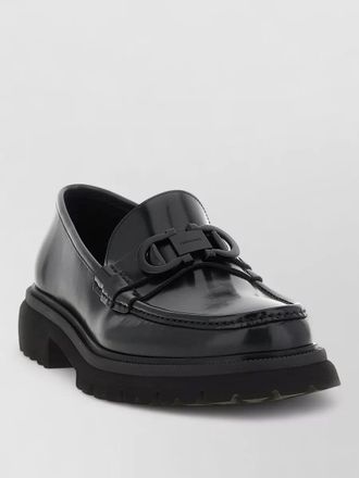 Ferragamo leather cocoon loafers