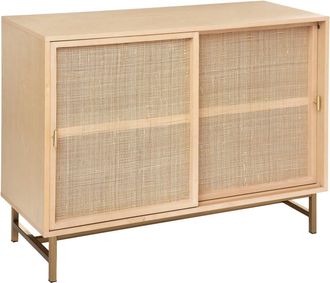 Atmosphera Aparador De 2 Puertas &laquo;rayo&raquo; - Rejilla De Mimbre Atmosphera Cr&eacute;ateur DInt&eacute;rieur