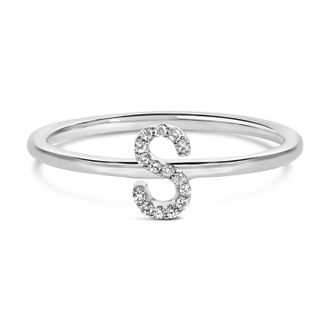 House of Brilliance 10K Gold Diamond Accent Initial A-Z Ring